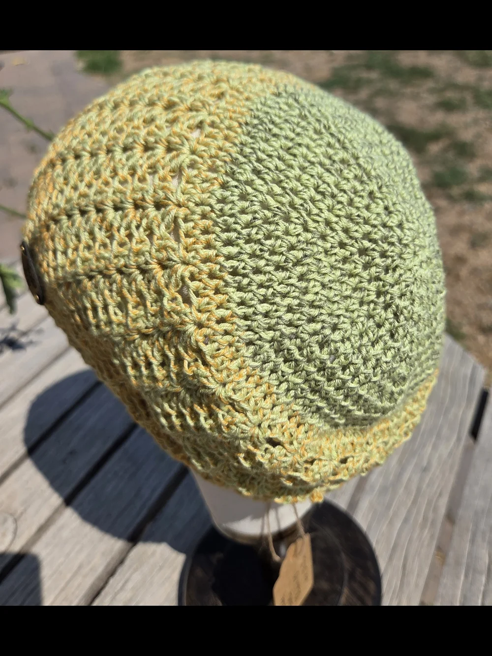 Artisan Handmade Crochet Extra-Lightweight Cotton Blend Lacey Summer Beanie Hat